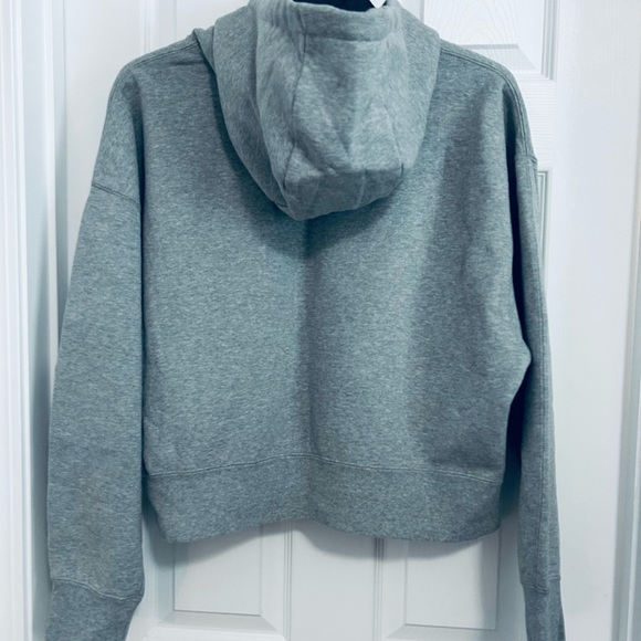 BNWT NIKE AIR JORDAN WOMEN'S FLIGHT FLEECE HOODIE (CV7737-063) GRAY US LARGE (L) - Picture 9 of 10